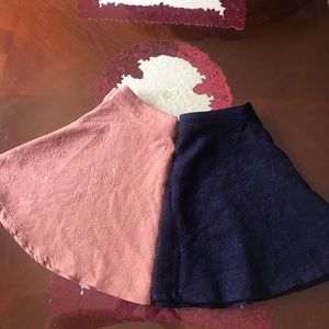 Pack of 2 lace design circle skirt